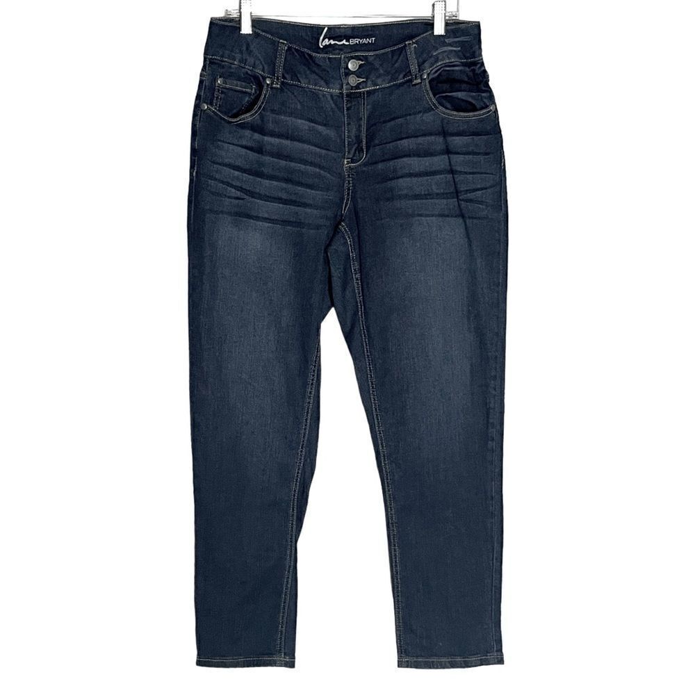Lane Bryant Dark Wash Mid Rise Skinny Ankle Blue Jeans Size 14